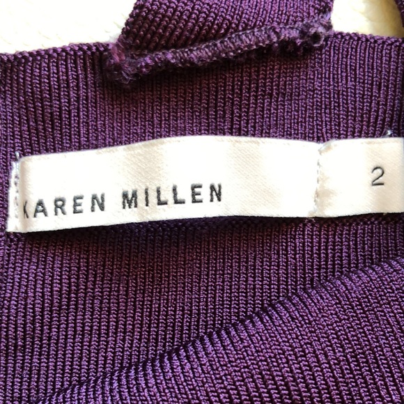 Karen Millen purple body-con midi with braid design on front - Picture 6 of 10